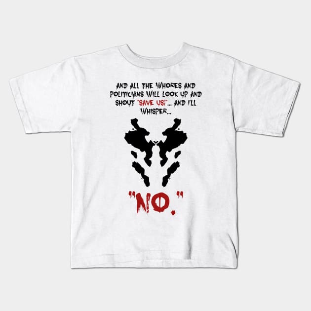 Rorschach Watchmen Kids T-Shirt by Coccomedian